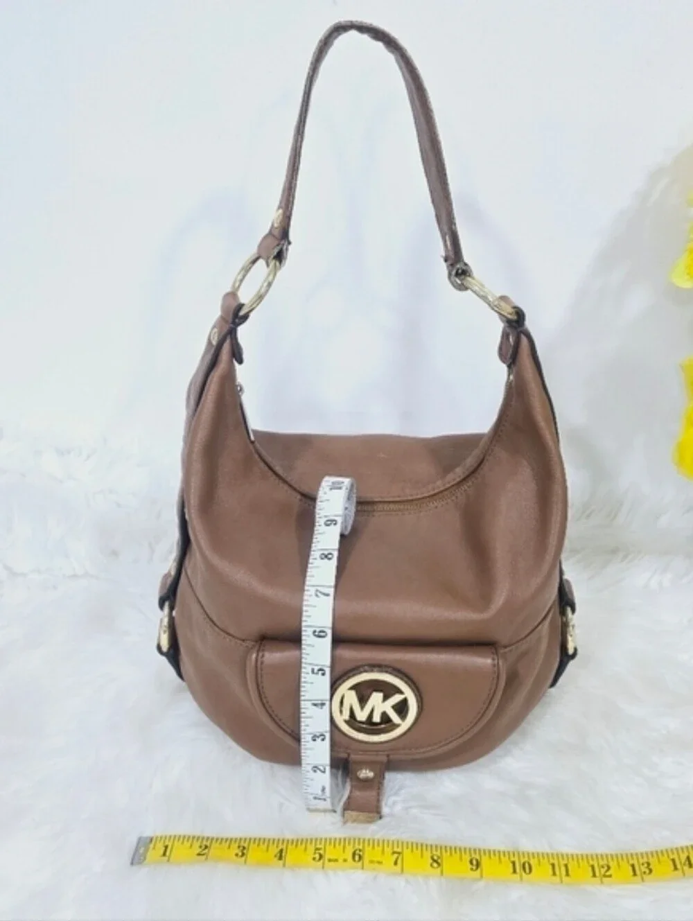 Michael Kors Fulton Hobo Brown Leather Women's Shoulder Bag